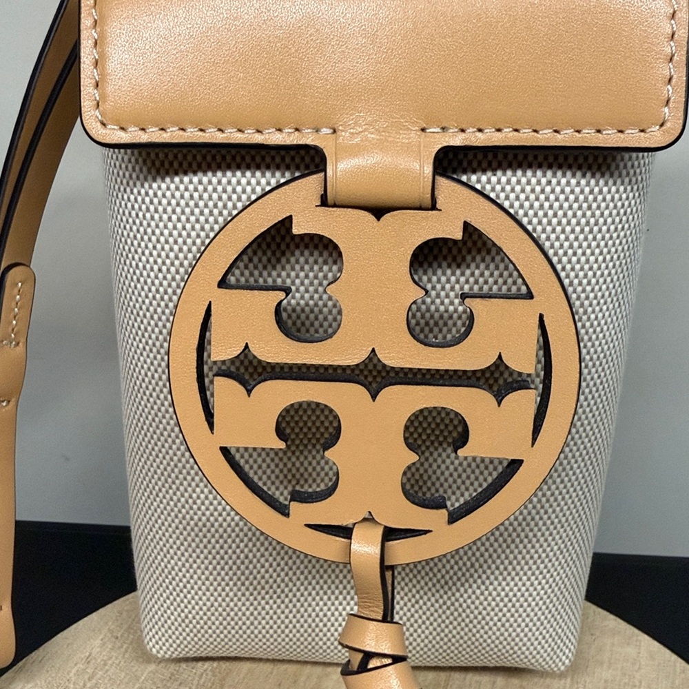Tory Burch Miller Natural Vachetta Phone Crossbody